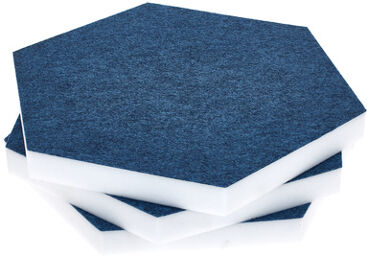 Hexagon Melamine Light Blue 25 Bleu clair