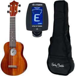 Hawaii Koa S Ukulele Bundle Naturel semi