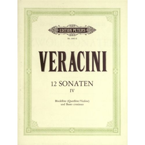 Veracini Francesco Maria - 12 Sonatas Op.1 Vol.4 - Recorder