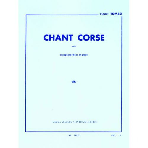 Tomasi H. - Chant Corse - Saxophone Ténor