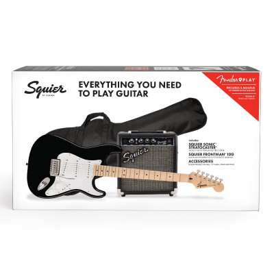 Stratocaster Sonic Pack MN Black