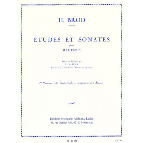 Brod Henri - Etudes et Sonates Vol.1