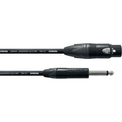 Cable Audio XLR Femelle/jack Mono 2,5 M