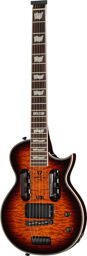 LTD EC-1 DLX Brown Sunburst Dark Brown Sunburst High Gloss