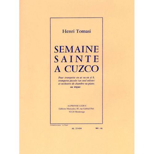 Tomasi H. - Semaine Sainte A Cuzco - Trompette & Piano