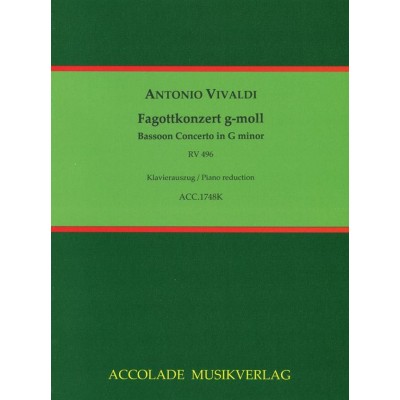 Vivaldi Antonio - Concerto G-moll RV 496 - Basson & Piano