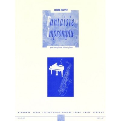 Jolivet A. - Fantaisie Impromptu - Saxophone Mib et Piano