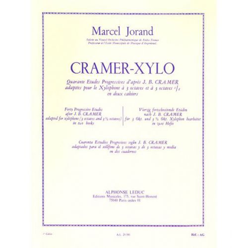 Jorand M. - 40 Etudes D'apres Cramer Vol. 1 - Xylophone