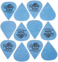 Plectrums Tortex Sharp 1,00 12 Bleu