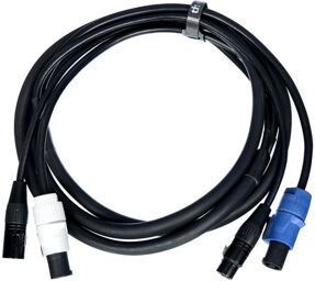 PC 2,5 Power Twist/DMX Cable noir
