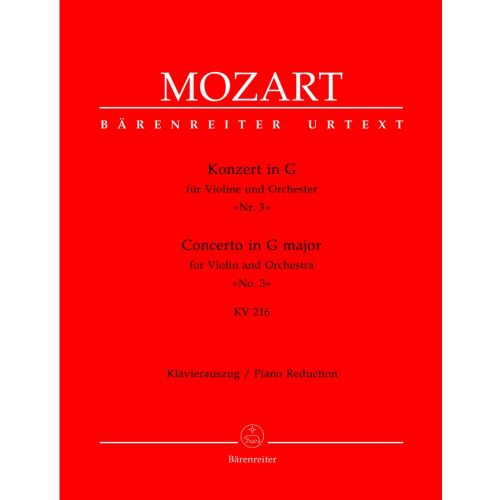 Moz W.A. - Concerto N°3 En Sol Majeur Kv 216 - Violon, Piano