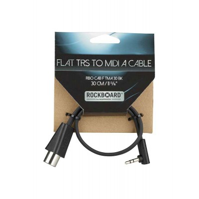 Cable Plat TRS Vers Midi Type A - 30 CM - Black