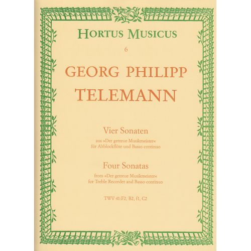 Telemann G.PH. - 4 Sonaten - Flute A Bec et BC
