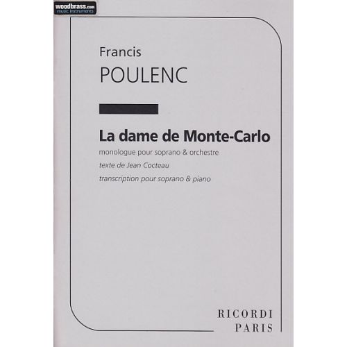 Poulenc Francis - La Dame De MONTE-carlo (chant Soprano et Piano)