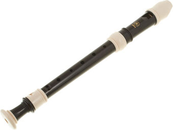 YRS-302 BIII Soprano Recorder Marron foncé avec anneaux blancs