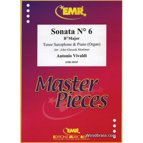 Vivaldi Antonio - Sonata N°6 BB Major Saxophone Ténor & Piano