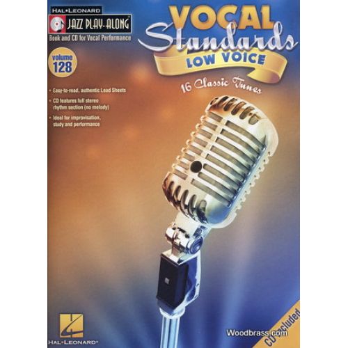 JAZZ PLAY ALONG VOL.128 VOCAL STANDARDS LOW VOICE  + CD