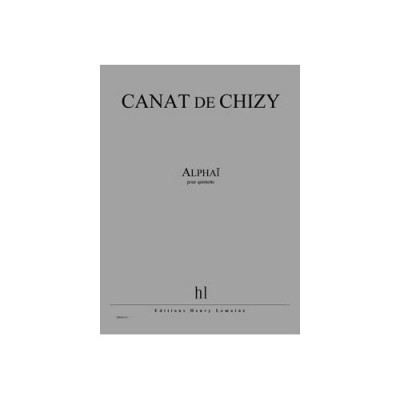 Canatchizy - Alphaï (fl/clar/vl/vc/perc) - Quintette