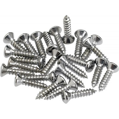 Pickguard / Control Plate Mounting Screws (24) (Chrome)