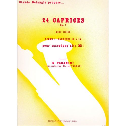 Paganini N. - Caprices (24) Vol.2 - Saxophone Solo