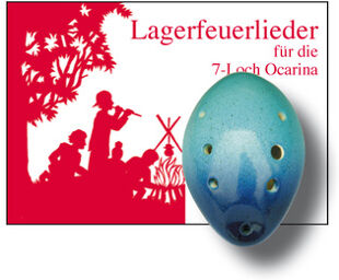 Ocarina 7H G Sopran Shell BB Bleu clair