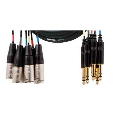 Multipaire 8 XLR Mâle/8 Jack Stéréo 3 M