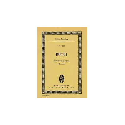 Boyce William - Concerto Go B Minor - 2 Violins, Cello And String Orchestra