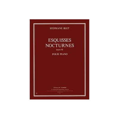 Blet - Esquisses Nocturnes Op.8 - Piano