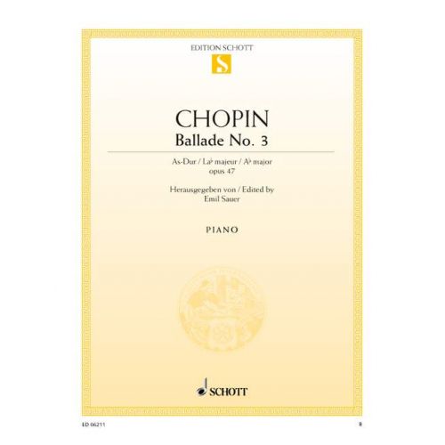 Chopin Frederic - Ballade No. 3 A Flat Major Op. 47 - Piano