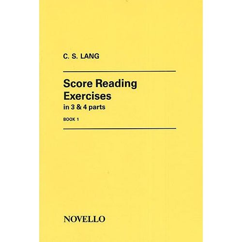 Lang C S - Score Reading Exercises In 3 And 4 Parts Book 1 - Organ
