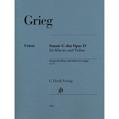 Grieg Edvard - Sonate Pour Violon En Sol Majeur Op.13 - Violon & Piano