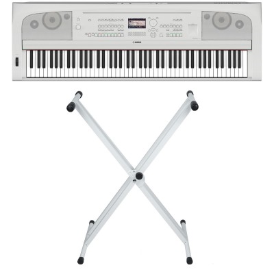 DGX-670 blanc et son stand