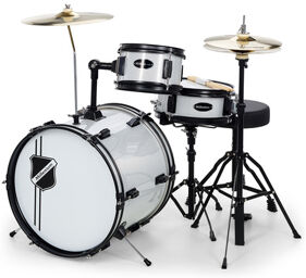 Youngster Drum Set Silver Silver Sparkle