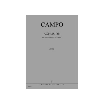 Campo - Agnus Dei Choeur D'enfants - Voix Ou Choeur