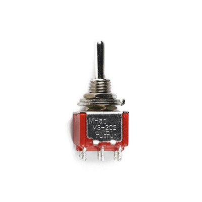 ON-ON MINI SWITCH DPDT CHROME (ROUND)
