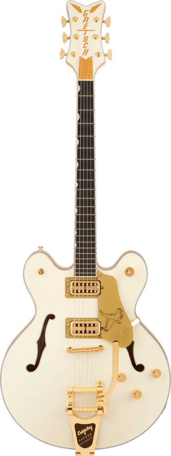 Falcon Center Block LTD with String-Thru Bigsby and Gold Hardware EBO Vintage White
