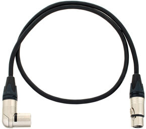 XLR Patch Angled/male 1m Noir