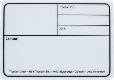 Tourlabel 177x127mm White Blanc