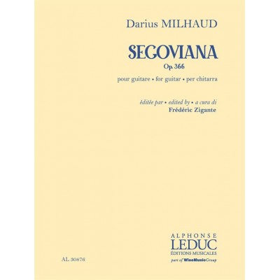 Milhaud Darius - Segoviana Op.366 - Guitare