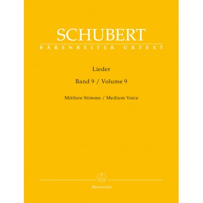 Schubert Franz - Lieder Vol.9 - Voix Moyenne & Piano