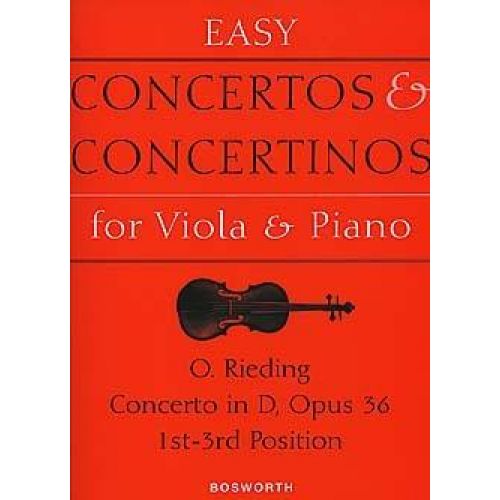 Rieding Oscar - Concerto Op.36 En Re Majeur - Alto & Piano