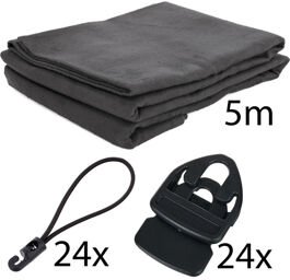 Molton Set Black 5x3m Noir