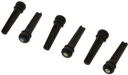 Bridge Pin Ebony/Abalone Set
