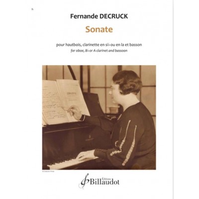 DECRUCK FERNANDE - SONATE POUR HAUTBOIS, CLARINETTE & BASSON