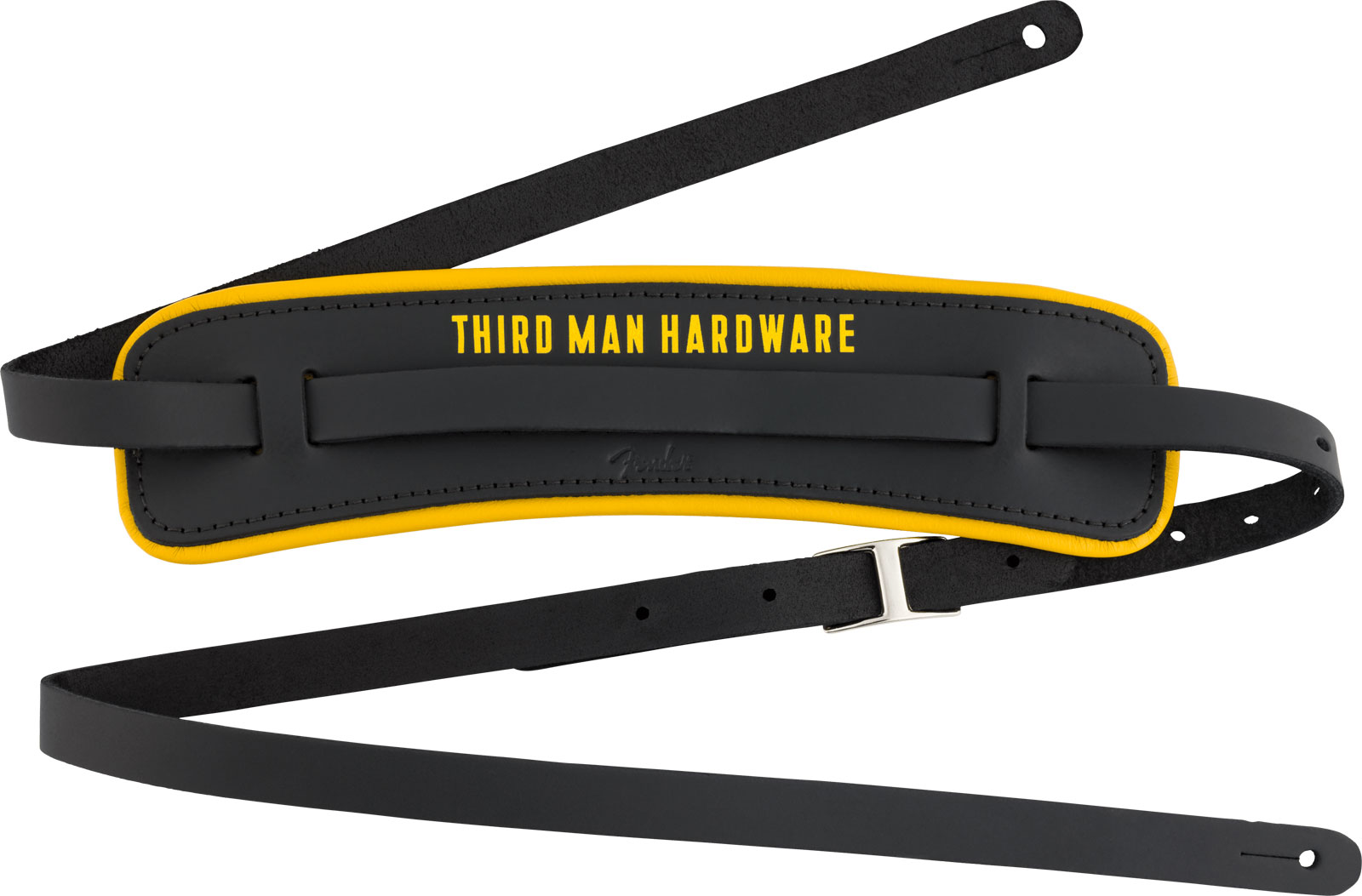 x Third Man Hardware Leather Strap Black/Yellow
