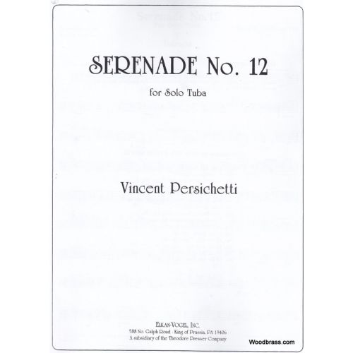 PERSICHETTI V. - SERENADE N°12 OP. 88 - TUBA SOLO