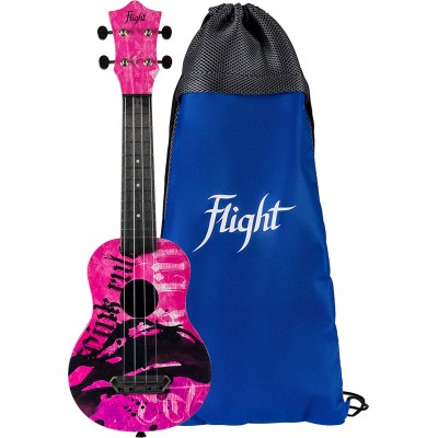 Ultra Travel Soprano Ukulele - Pink Rules - Version anglaise