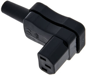 IEC con female angled C13 T70