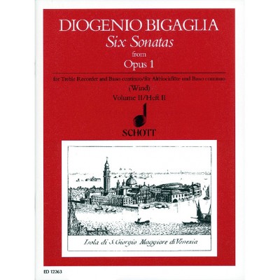 Bigaglia - Six Sonatas Op. 1 - Treble Flute A Bec et Basso Continuo