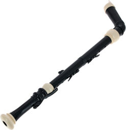 TRB-31B Bass Recorder Noir brillant avec anneaux blancs